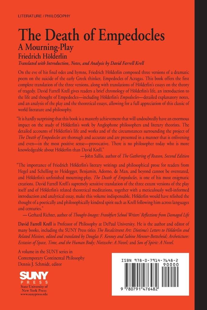 Weitere Ansicht: The Death of Empedocles | Friedrich Hölderlin