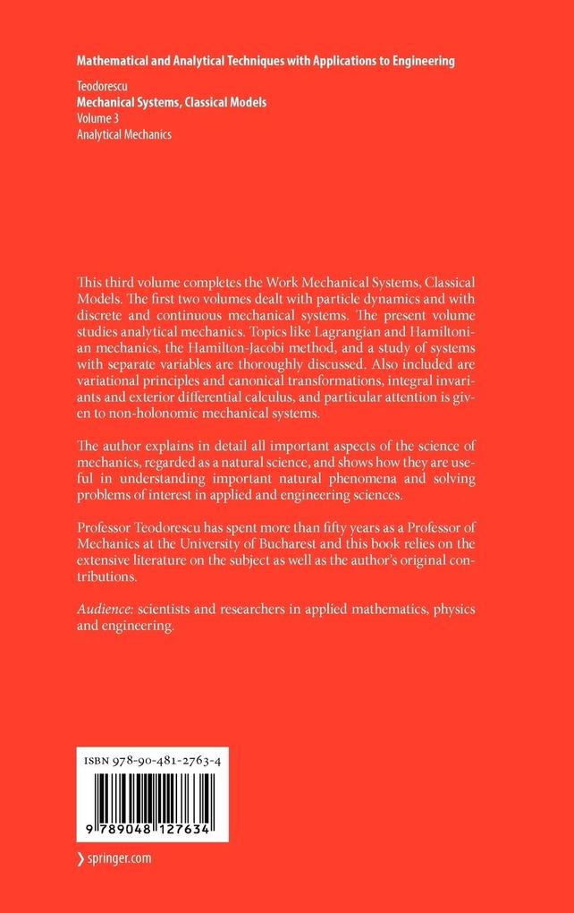 Weitere Ansicht: Mechanical Systems, Classical Models | Petre P. Teodorescu