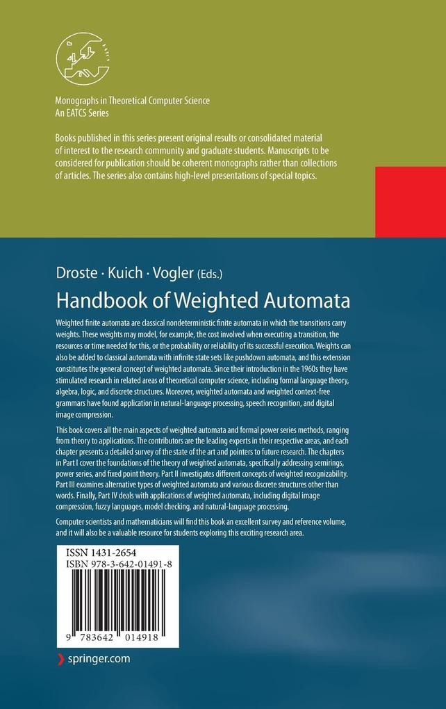 Weitere Ansicht: Handbook of Weighted Automata
