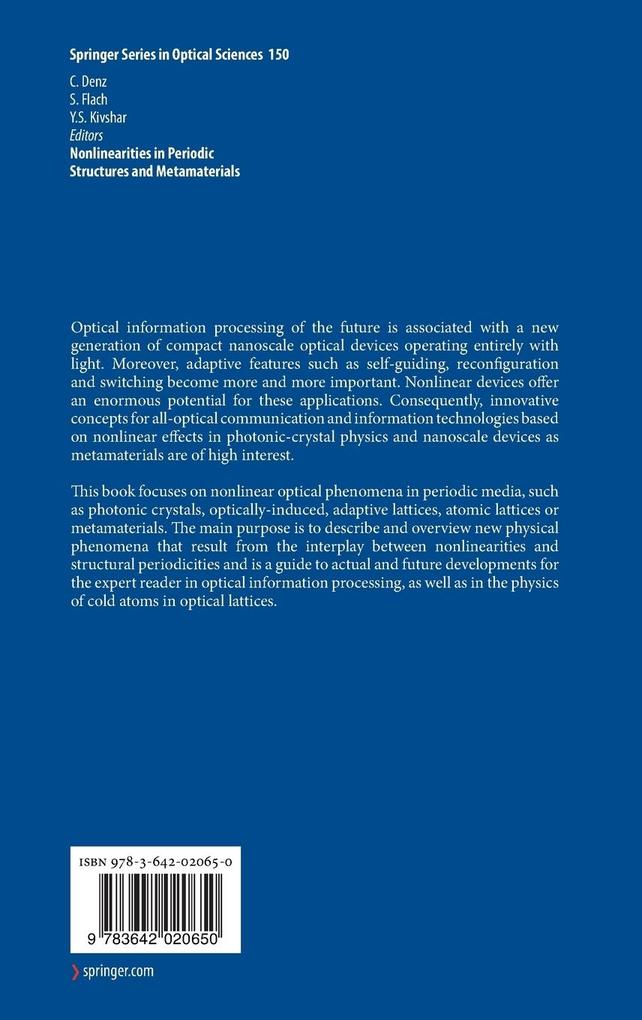 Weitere Ansicht: Nonlinearities in Periodic Structures and Metamaterials