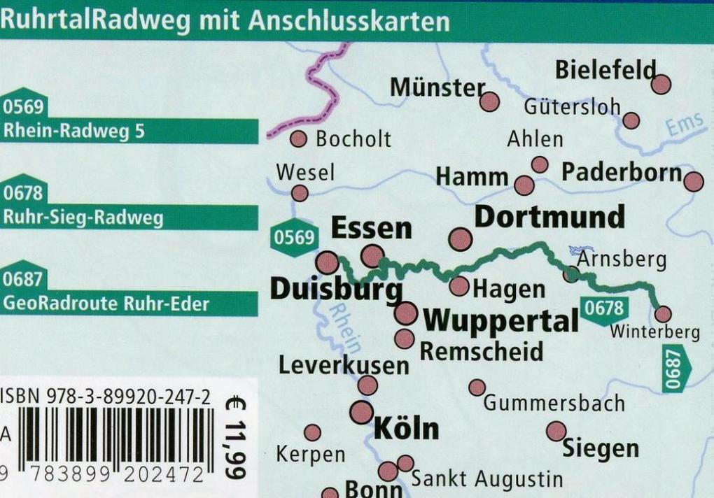 Weitere Ansicht: Ruhrtal-Radweg 1 : 50 000