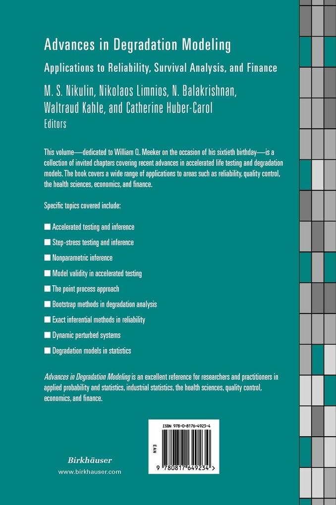 Weitere Ansicht: Advances in Degradation Modeling
