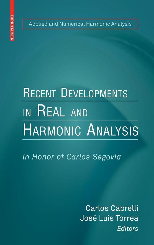 Produktbild: Recent Developments in Real and Harmonic Analysis