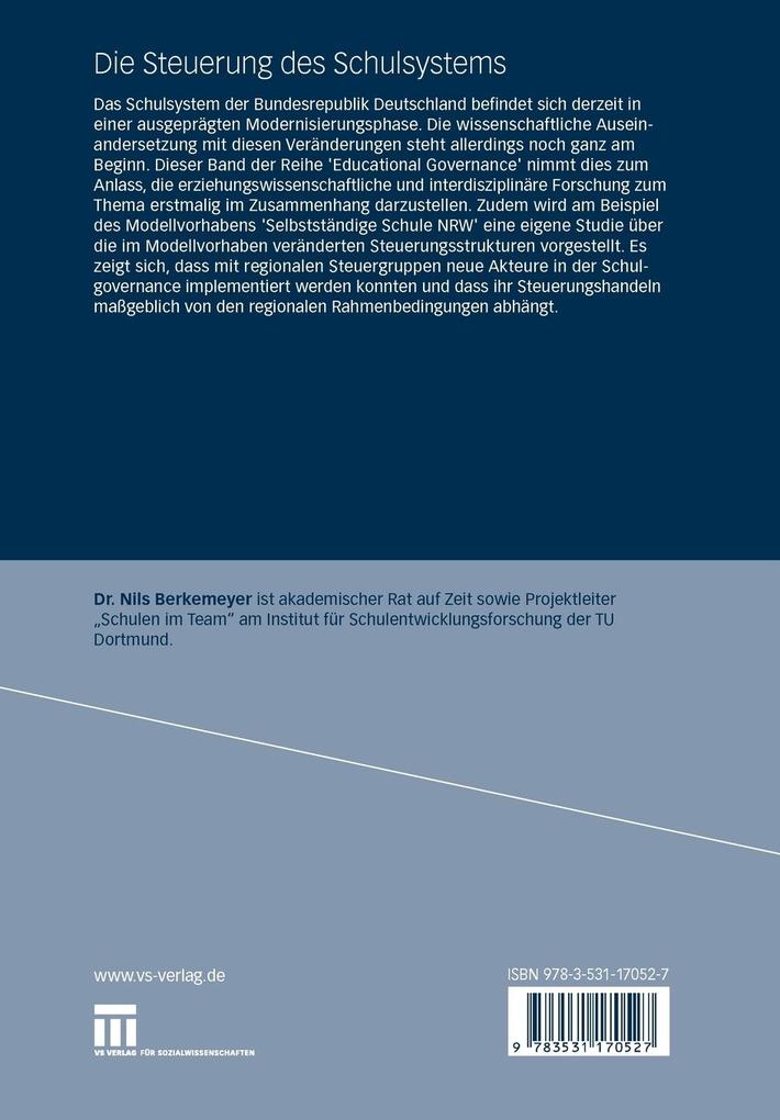 Weitere Ansicht: Die Steuerung des Schulsystems | Nils Berkemeyer