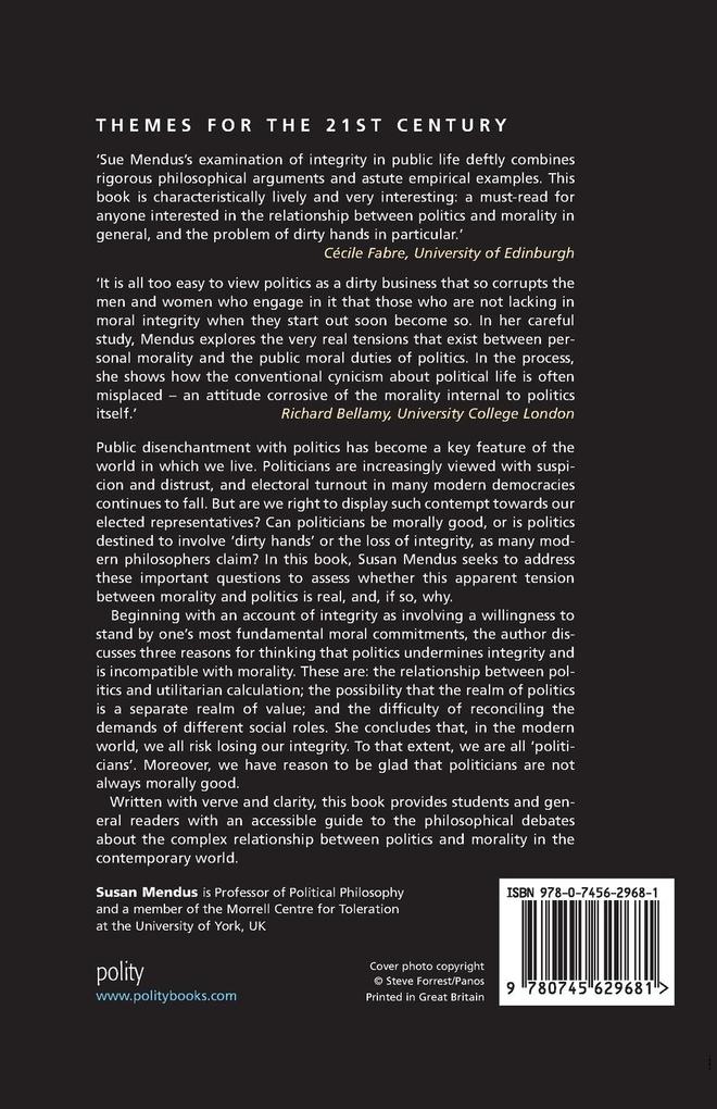 Weitere Ansicht: Politics and Morality | Susan Mendus
