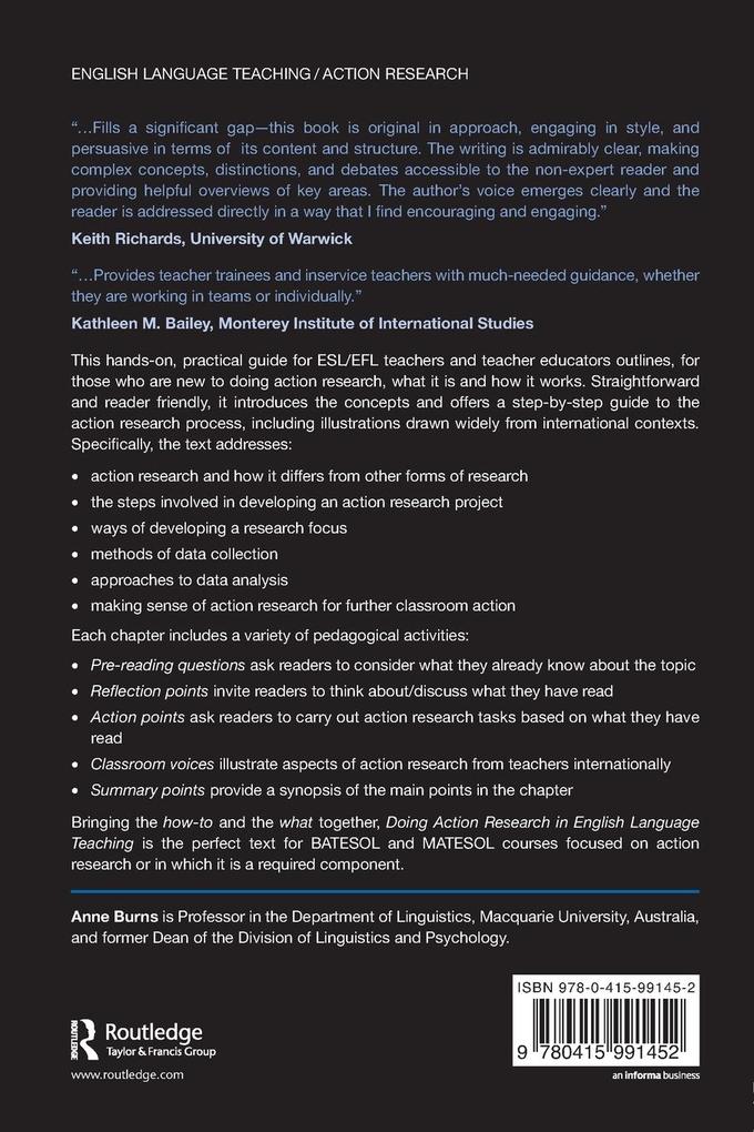 Weitere Ansicht: Doing Action Research in English Language Teaching | Anne Burns