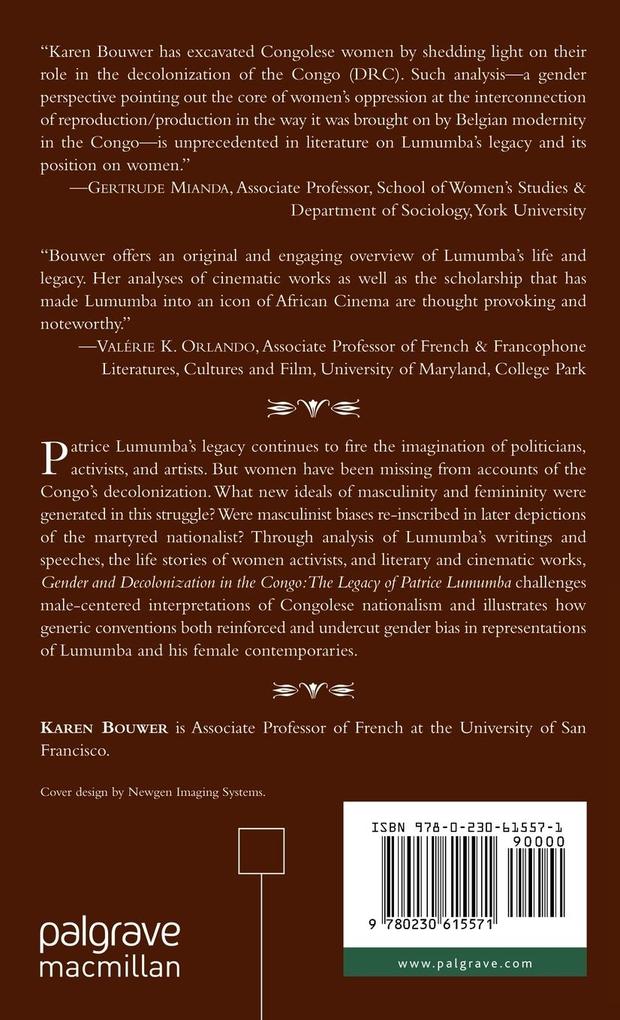 Weitere Ansicht: Gender and Decolonization in the Congo | K. Bouwer, Karen Bouwer