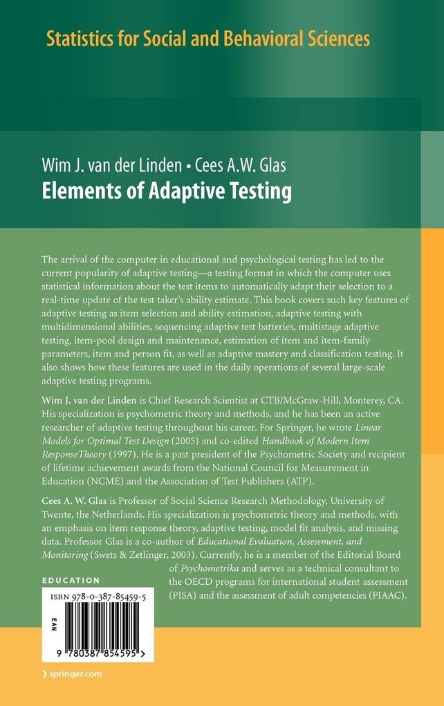 Weitere Ansicht: Elements of Adaptive Testing