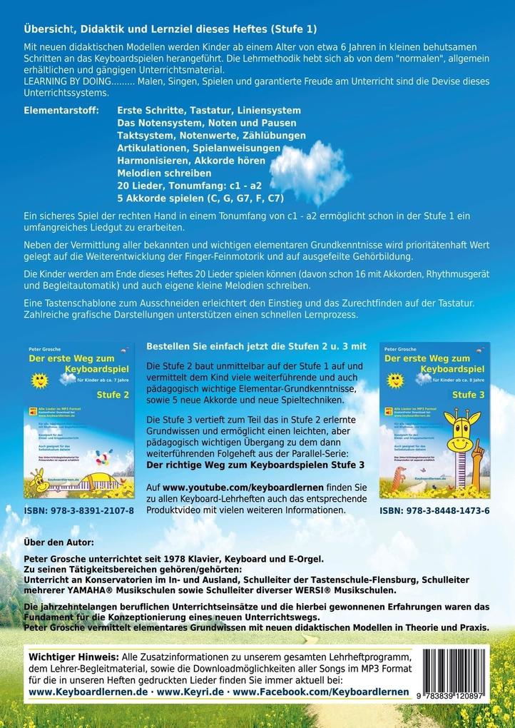 Weitere Ansicht: Der erste Weg zum Keyboardspiel (Stufe 1) | Peter Grosche