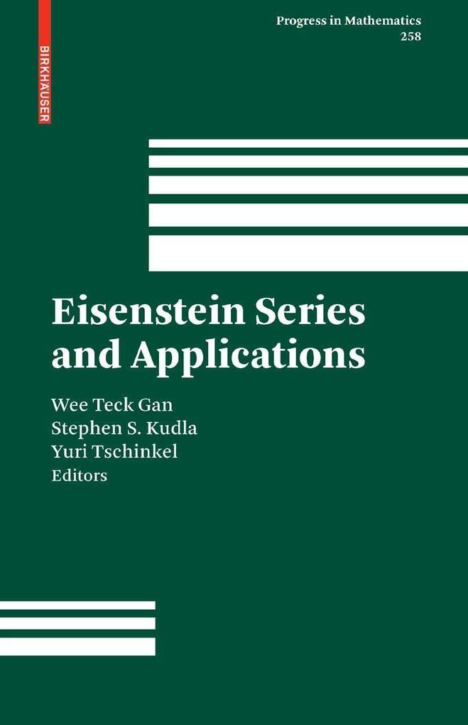 Produktbild: Eisenstein Series and Applications