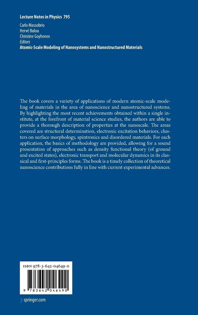 Weitere Ansicht: Atomic-Scale Modeling of Nanosystems and Nanostructured Materials