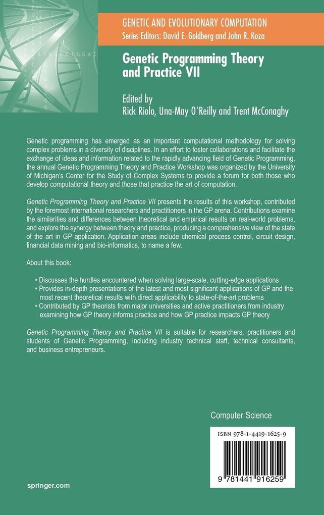 Weitere Ansicht: Genetic Programming Theory and Practice VII