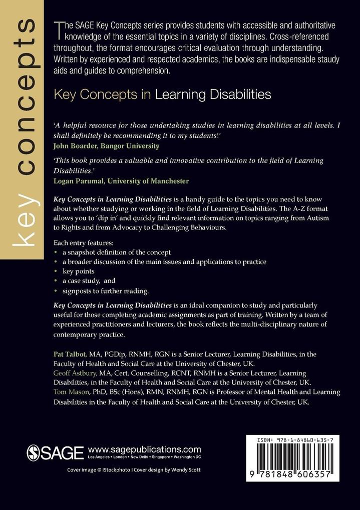 Weitere Ansicht: Key Concepts in Learning Disabilities