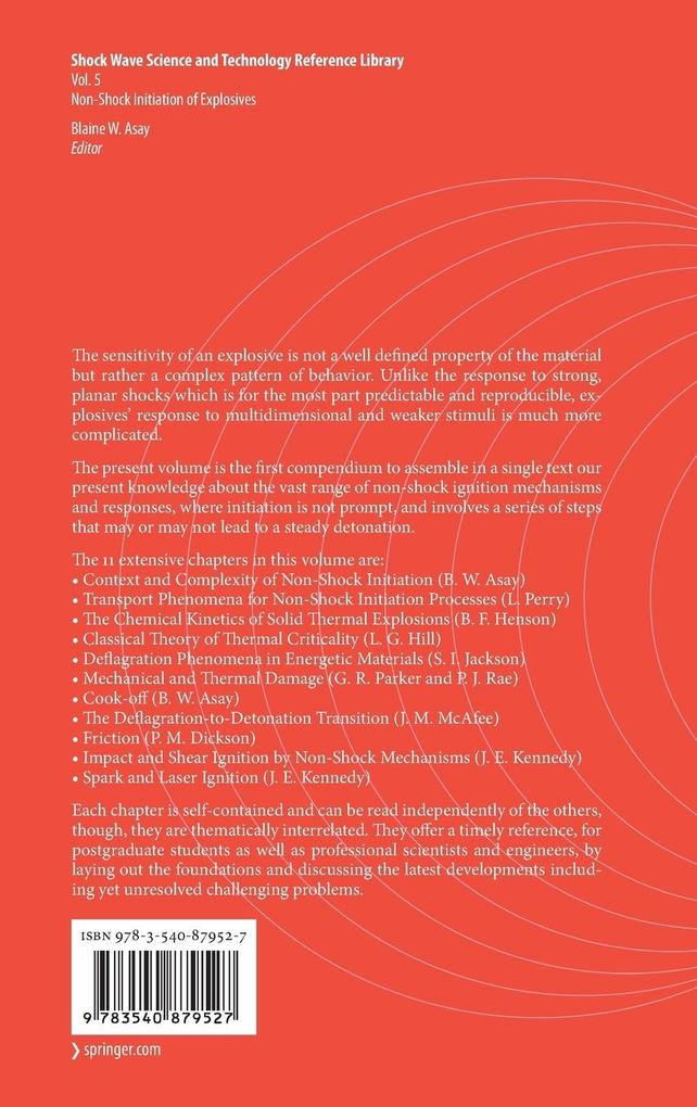 Weitere Ansicht: Shock Wave Science and Technology Reference Library, Vol. 5