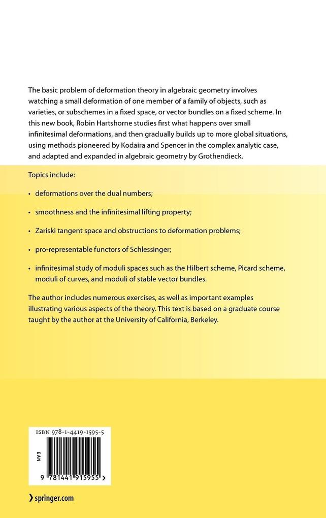 Weitere Ansicht: Deformation Theory | Robin Hartshorne