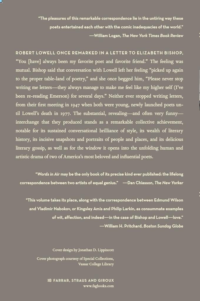 Weitere Ansicht: Words in Air | Elizabeth Bishop