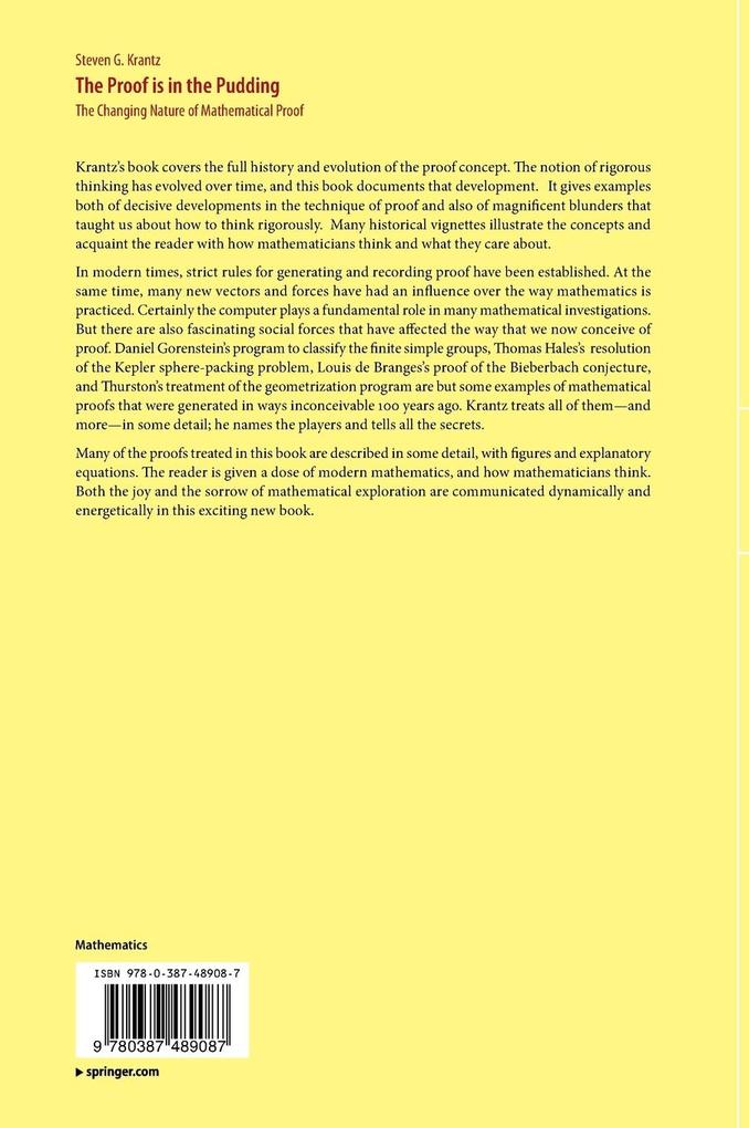 Weitere Ansicht: The Proof is in the Pudding | Steven G. Krantz