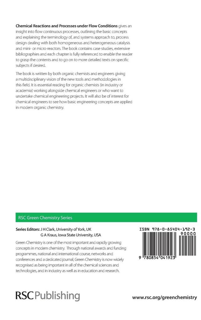 Weitere Ansicht: Chemical Reactions and Processes Under Flow Conditions