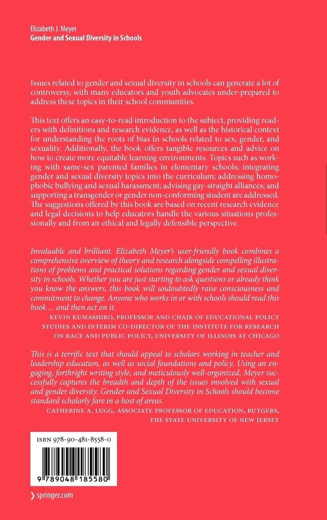 Weitere Ansicht: Gender and Sexual Diversity in Schools | Elizabeth J Meyer