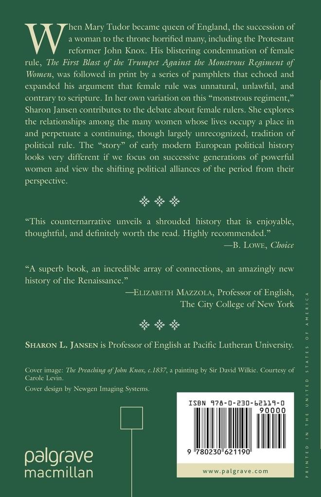 Weitere Ansicht: The Monstrous Regiment of Women | S. Jansen, Sharon L. Jansen