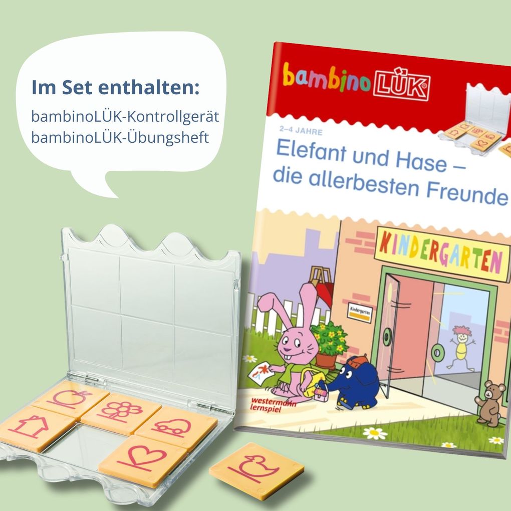 Weitere Ansicht: bambinoLÜK-Set. Elefant und Hase - die allerbesten Freunde