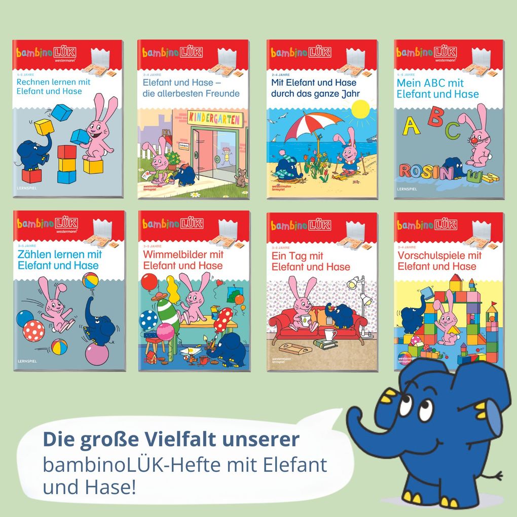 Weitere Ansicht: bambinoLÜK-Set. Elefant und Hase - die allerbesten Freunde