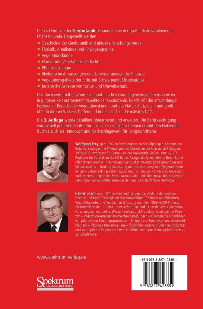 Weitere Ansicht: Geobotanik | Wolfgang Frey, Rainer Lösch