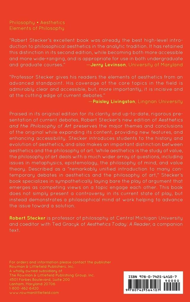 Weitere Ansicht: Aesthetics and the Philosophy of Art | Robert Stecker