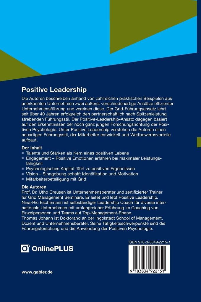 Weitere Ansicht: Positive Leadership | Utho Creusen, Nina-Ric Eschemann, Thomas Johann