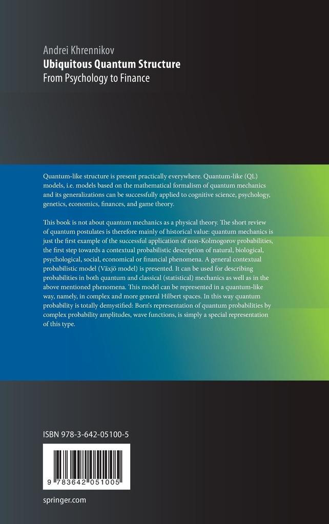 Weitere Ansicht: Ubiquitous Quantum Structure | Andrei Y. Khrennikov