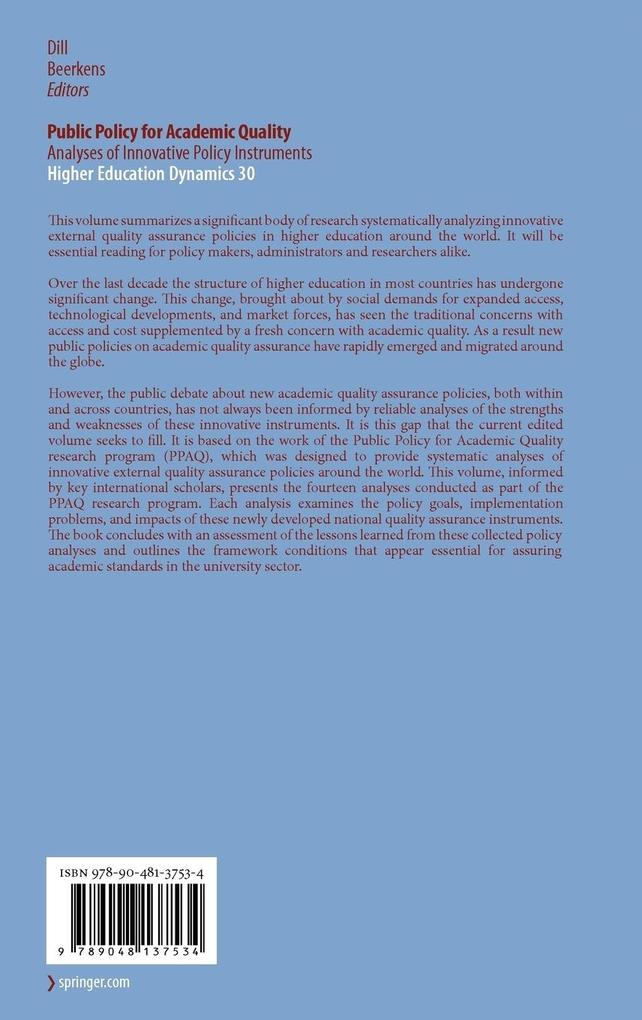 Weitere Ansicht: Public Policy for Academic Quality
