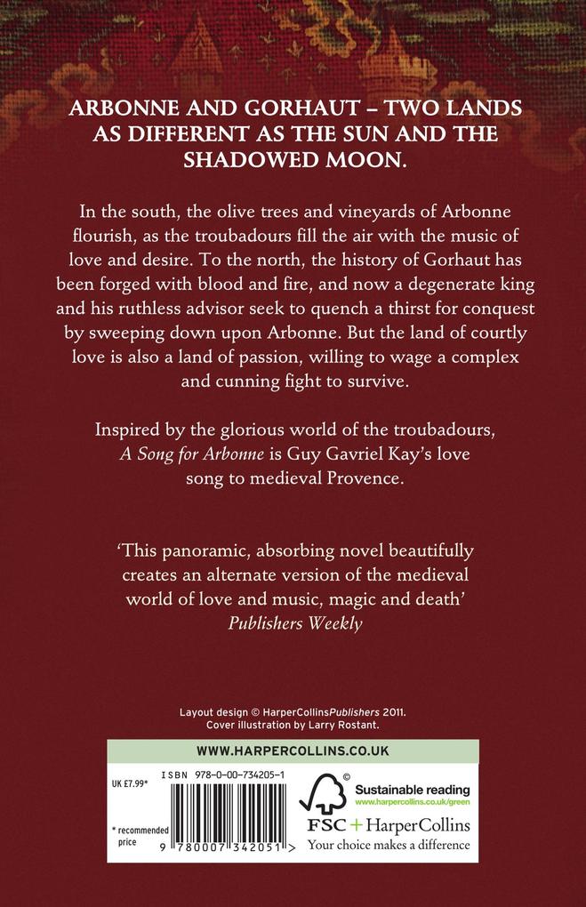 Weitere Ansicht: A Song for Arbonne | Guy Gavriel Kay