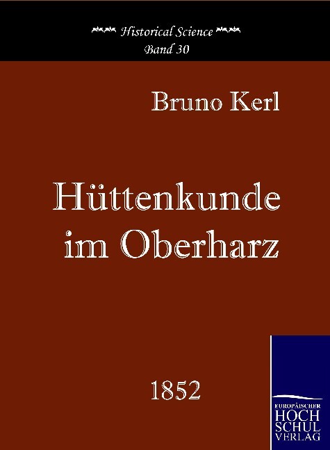 Produktbild: Hüttenkunde im Oberharz | Bruno Kerl