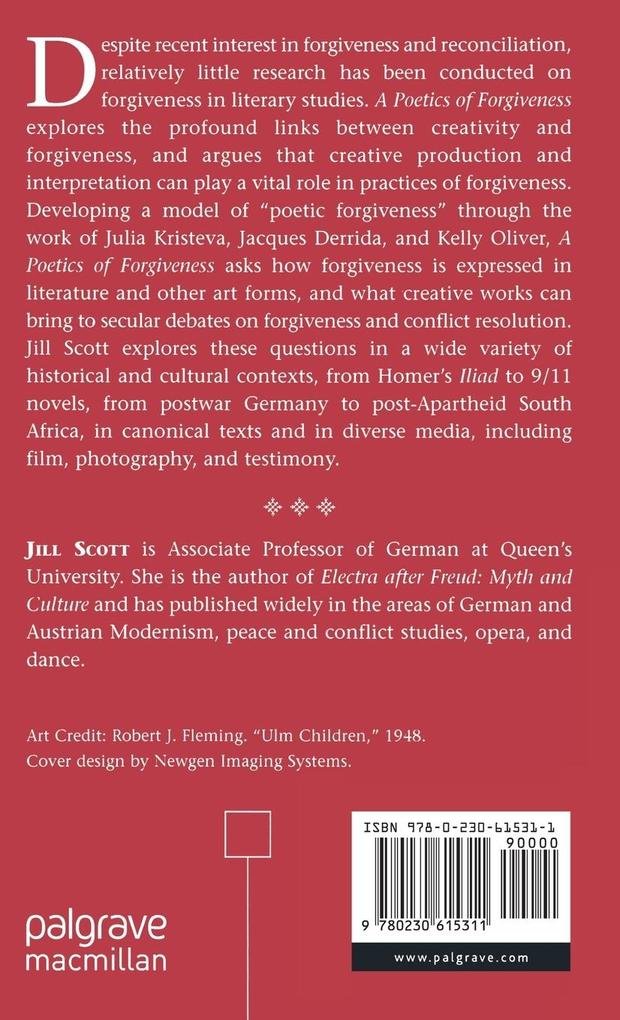 Weitere Ansicht: A Poetics of Forgiveness | J. Scott