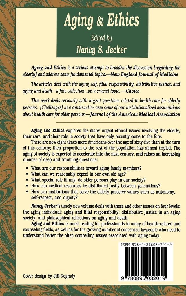 Weitere Ansicht: Aging And Ethics | Nancy S. Jecker