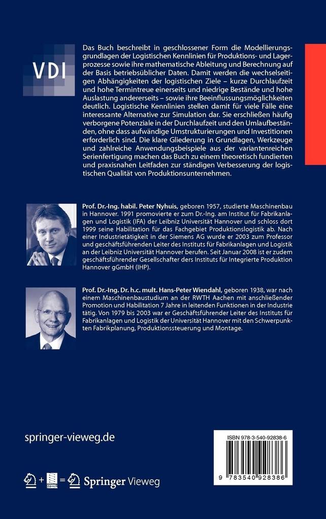 Weitere Ansicht: Logistische Kennlinien | Peter Nyhuis, Hans-Peter Wiendahl