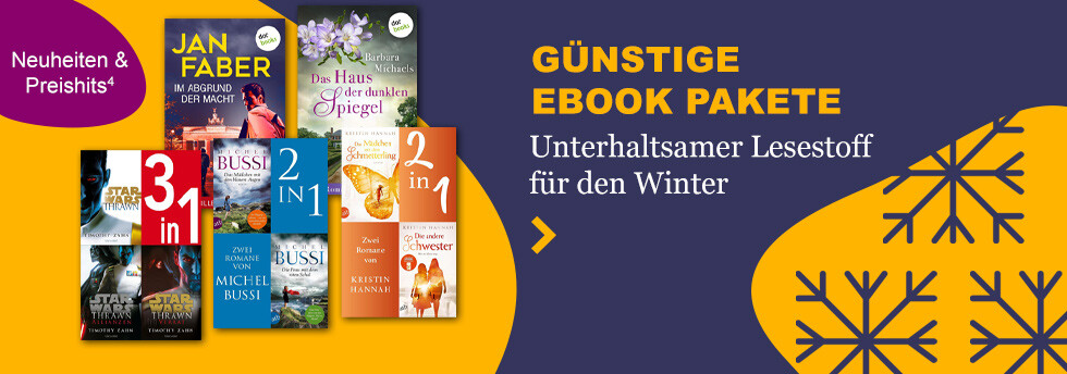 Günstige eBook Pakete: Unterhaltsamer Lesestoff für den Winter bei eBook.de