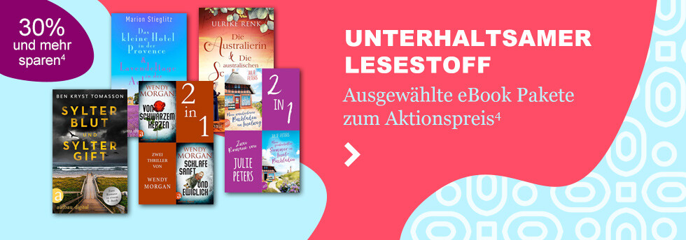 Unterhaltsamer Lesestoff: Ausgewählte eBook Pakete zum Aktionspreis bei eBook.de